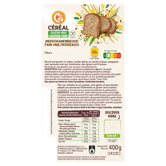 Brood meergranen 400 Gram