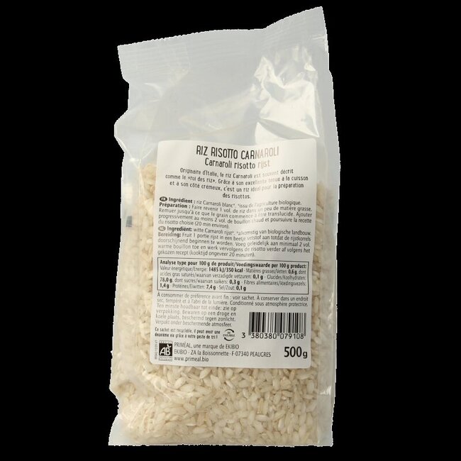 Primeal Witte carnaroli rijst bio 500 Gram