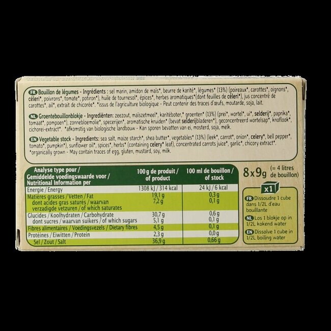 Ma Vie Sans Groentebouillon glutenvrij bio 72 Gram