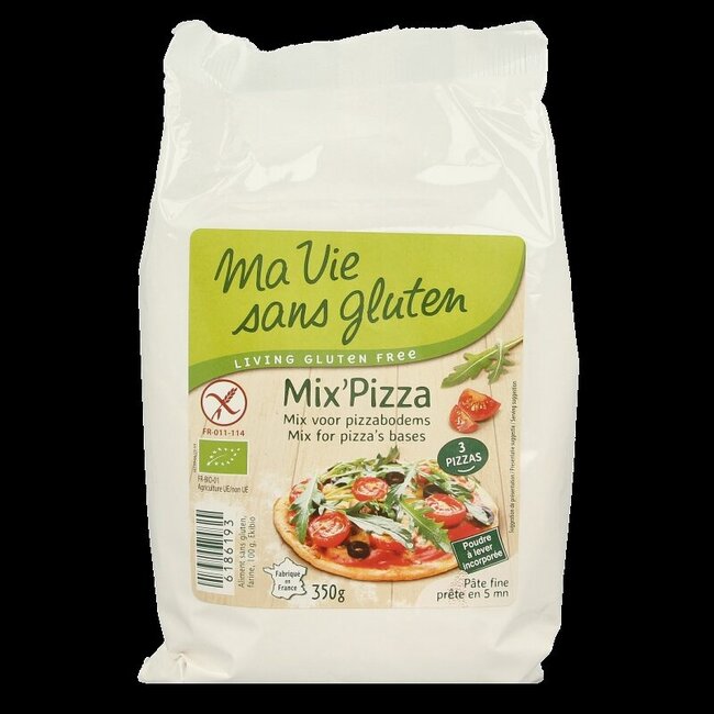Mix voor pizzabodems glutenvrij bio 350 Gram