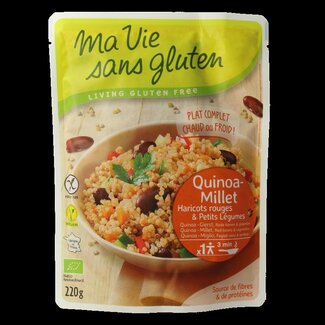 Ma Vie Sans Ma Vie Sans Quinoa gierst rode bonen & groente glutenvrij bio 220 Gram