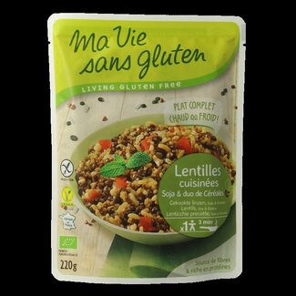 Ma Vie Sans Ma Vie Sans Gekookte linzen soja & granenduo glutenvrij bio 220 Gram