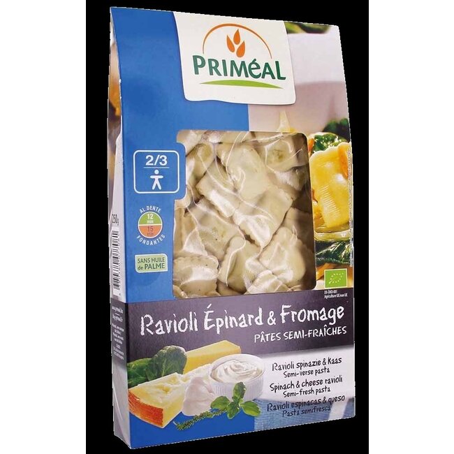 Ravioli spinazi kaas bio 250 Gram