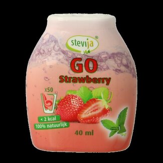 SteviJa SteviJa Stevia limonadesiroop go strawberry 40 Milliliter