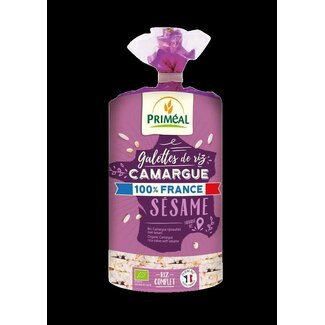 Primeal Primeal Rice cakes camargue with sesam bio 130 Gram