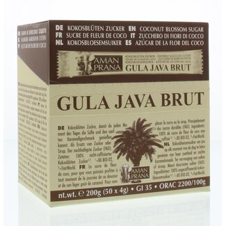 Amanprana Amanprana Gula Java Brut en sticks 50 x 4 g bio 200 g
