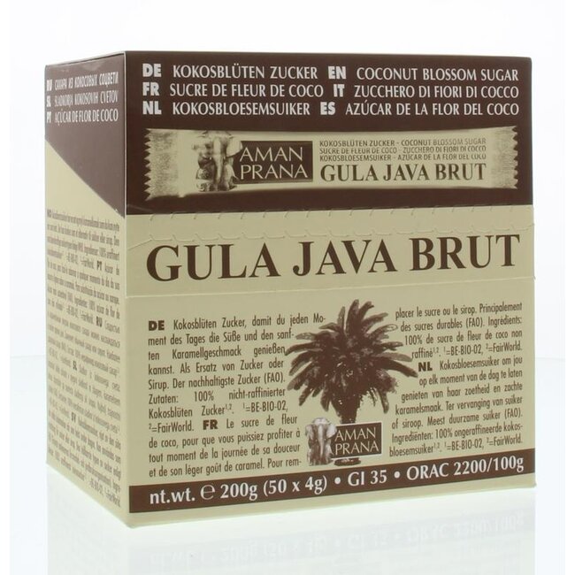 Gula java brut stick 50 x 4 gram bio 200 Gram