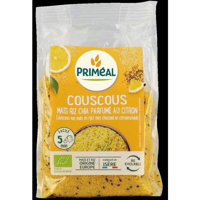 Primeal Couscous mais rijst en chia citroen bio 300 Gram