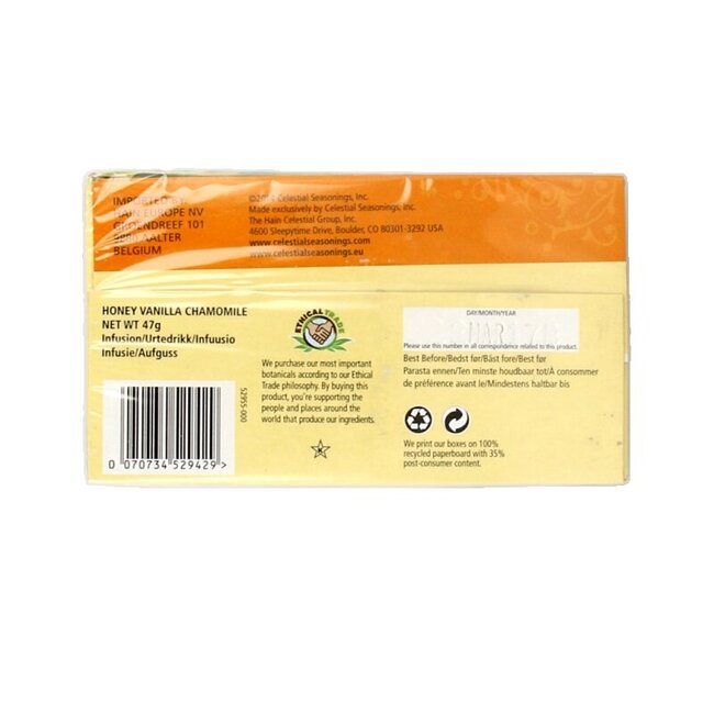 Celestial Seasonings Camomille Miel Vanille 20 sachets