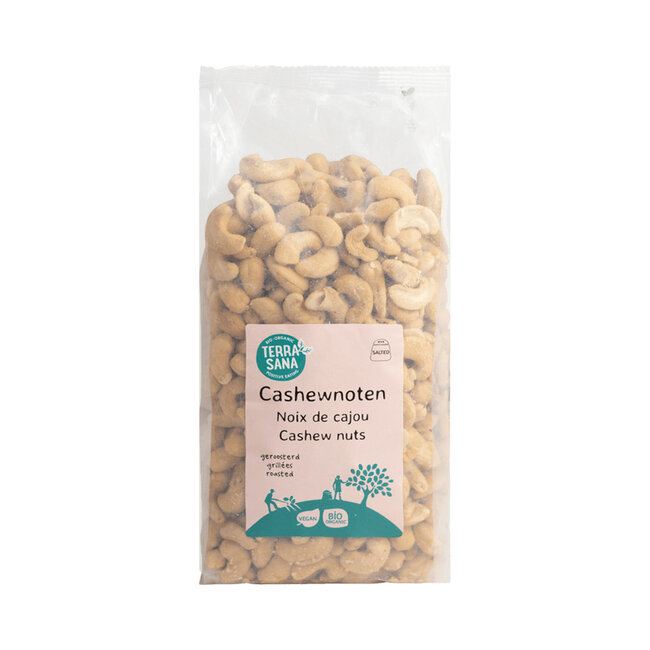 Cashewnoten geroosterd met zout bio 750 Gram