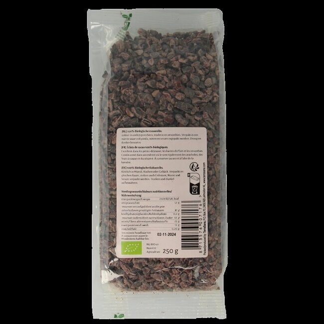 TerraSana Fèves de cacao crues bio 250 Grammes