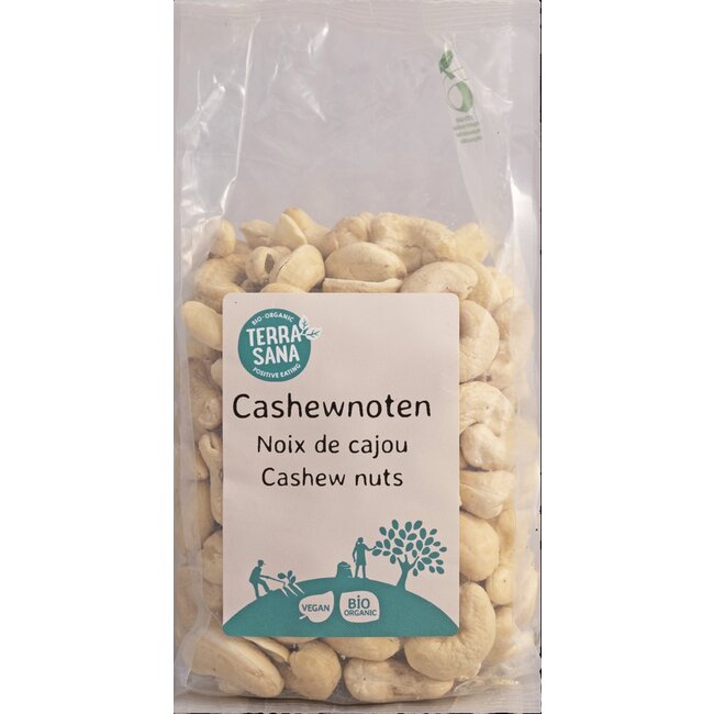 TerraSana Cashewnoten ongeroosterd zonder zout bio 250 Gram