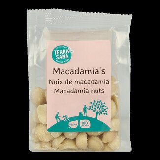 TerraSana TerraSana RAW Macadamianoten gepeld bio 100 Gram