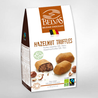 Belvas Belvas Praline hazelnoot truffels bio 100 Gram