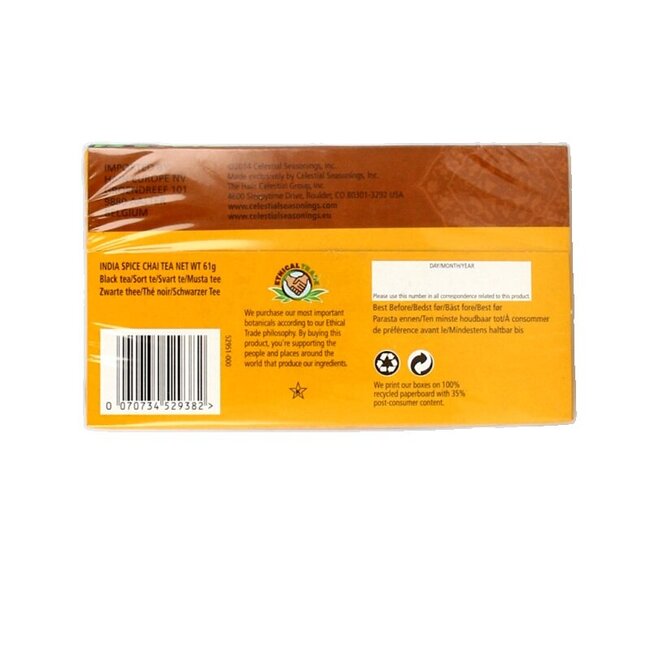Celestial Season Chai tea Indian spice 20 Zakjes