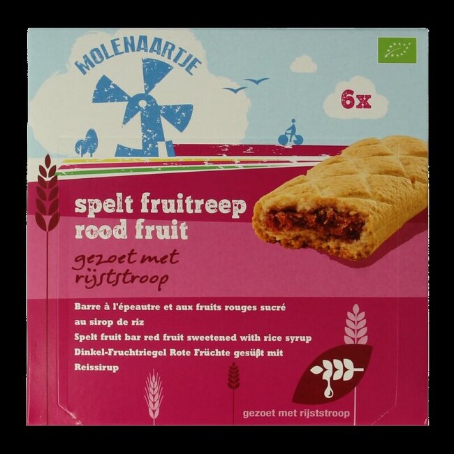Spelt fruitreep rood fruit bio 180 Gram