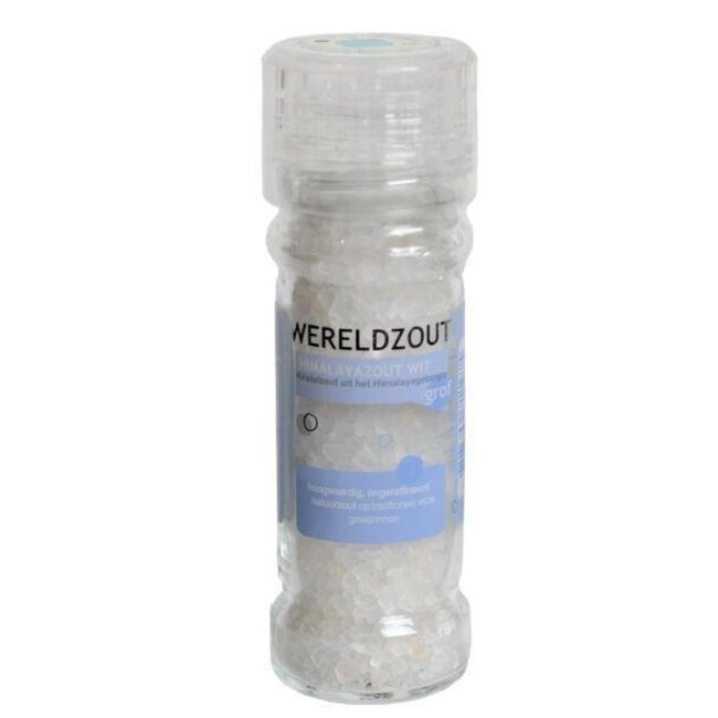 Wereldzout Himalayazout wit molen hervulbaar 105 Gram