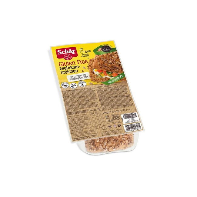 Meergranenbroodjes glutenvrij 210 Gram