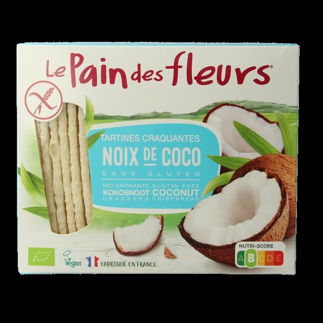 Krokante bio crackers met kokos bio 150 Gram