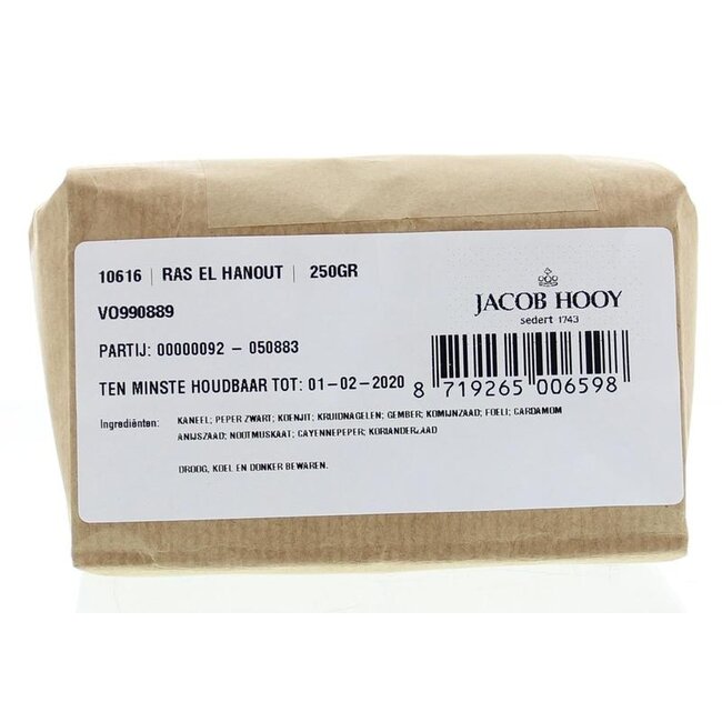 Jacob Hooy Ras el hanout 250 Gram