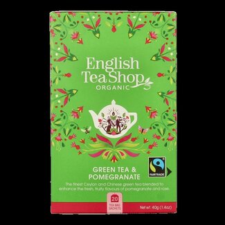 English Tea Shop English Tea Shop Green tea pomegranate bio 20 Zakjes