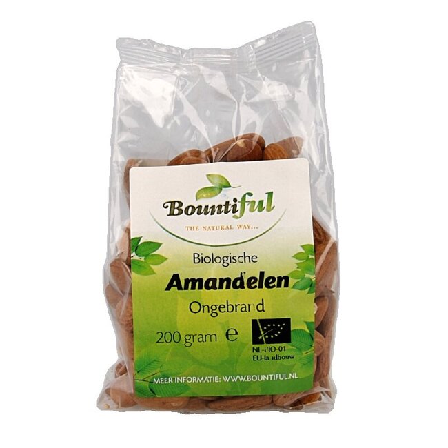 Amandelen ongebrand bio 200 Gram
