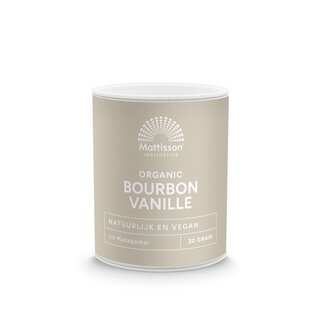 Mattisson Bourbon vanille poeder bio 30 Gram