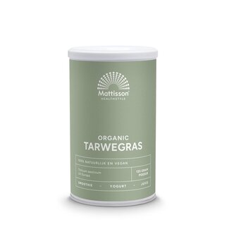 Mattisson Tarwegras wheatgrass poeder raw bio 125 Gram