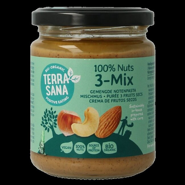 TerraSana 3 mix notenpasta zonder pinda bio 250 Gram