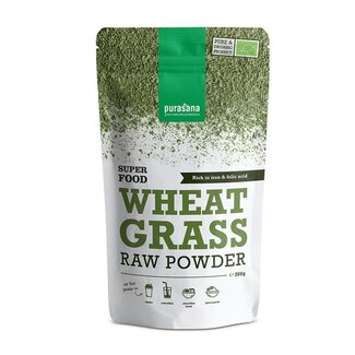 Purasana Purasana Tarwegras poeder vegan bio 200 Gram