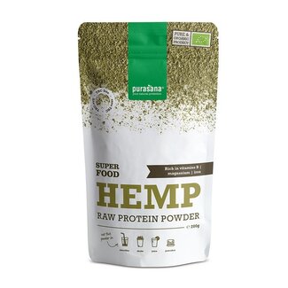 Purasana Hennep proteine poeder vegan bio 200 Gram