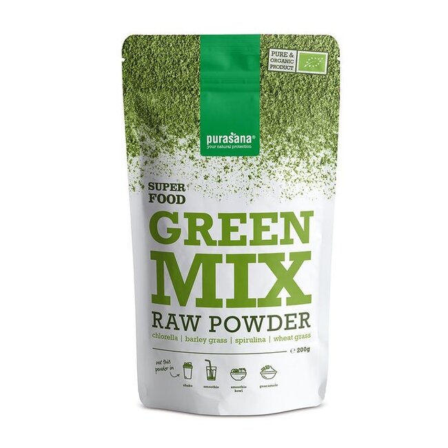 Green mix poeder vegan bio 200 Gram