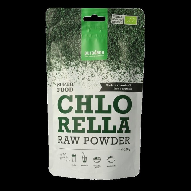 Chlorella poeder vegan bio 200 Gram