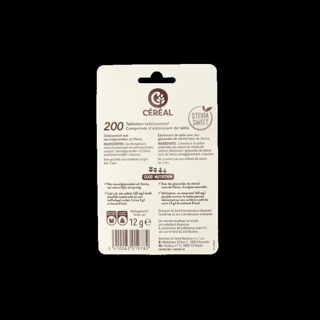 Cereal Stevia sweet 200 comprimés