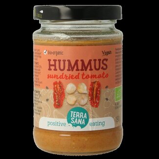 TerraSana Hummus spread zongedroogde tomaat bio 190 Gram