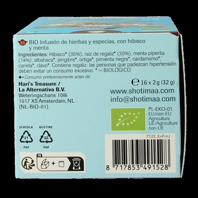 Shoti Maa Water emotional clarity bio 16 Zakjes