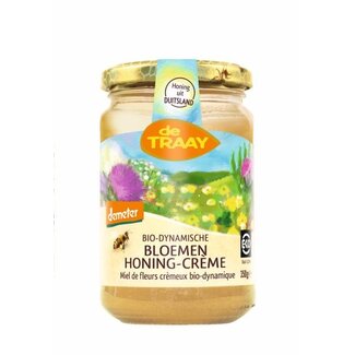 Traay Bloemenhoning creme bio-dynamisch demeter bio 350 Gram