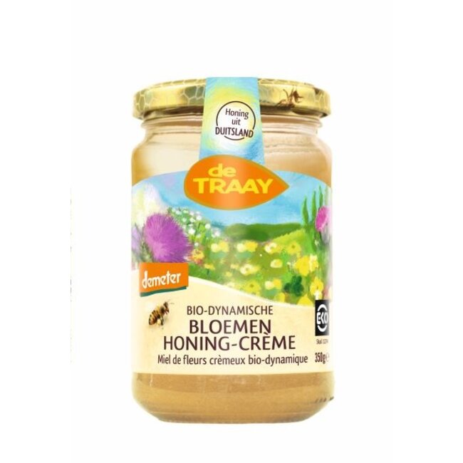 Bloemenhoning creme bio-dynamisch demeter bio 350 Gram