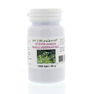 Cruydhof Stevia extract zoetjes navulling 1000 Tabletten
