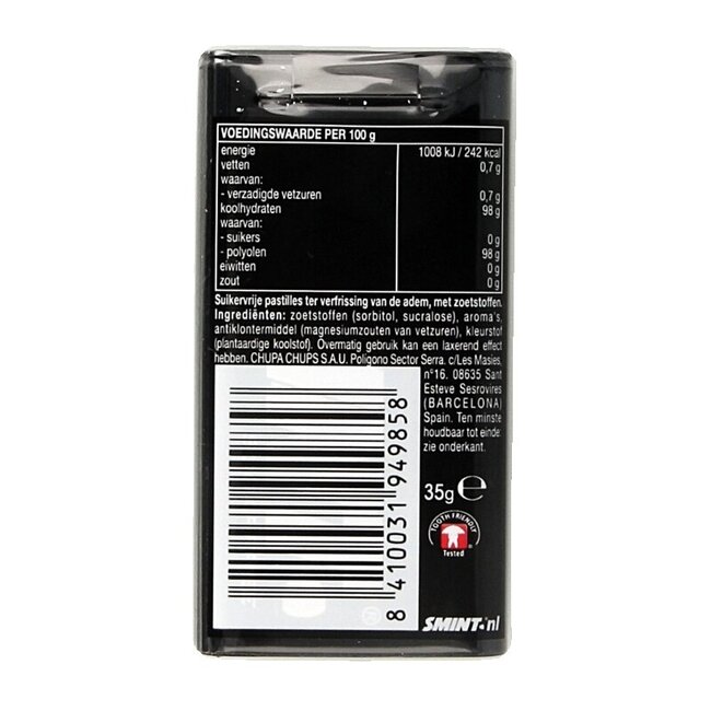 Smint XL Black mint losse verpakking 50 Stuks