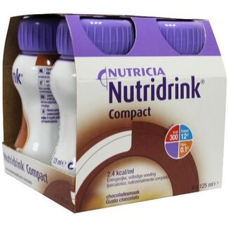 Nutridrink Compact chocolade 125ml 4 Stuks