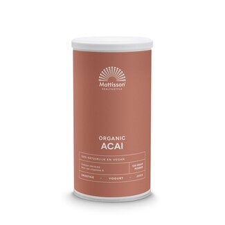 Mattisson Mattisson Acai poeder Euterpe oleracea organic bio 125 Gram