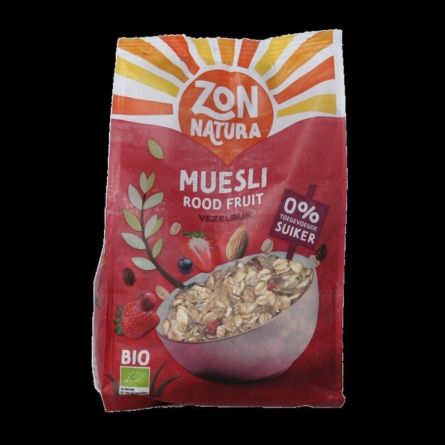 Muesli rood fruit bio 375 Gram
