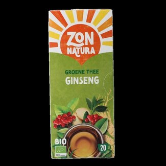 Zonnatura Zonnatura Thé vert ginseng bio 20 Sachets