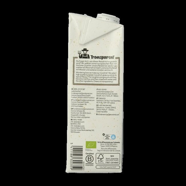 Provamel Rijstdrink bio 1 Liter