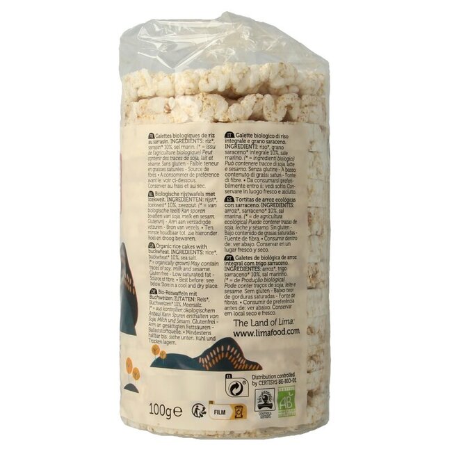 Lima Galettes de riz au sarrasin bio 100 g