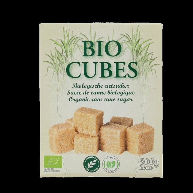 Cubes rietsuikerklontjes bio 500 Gram