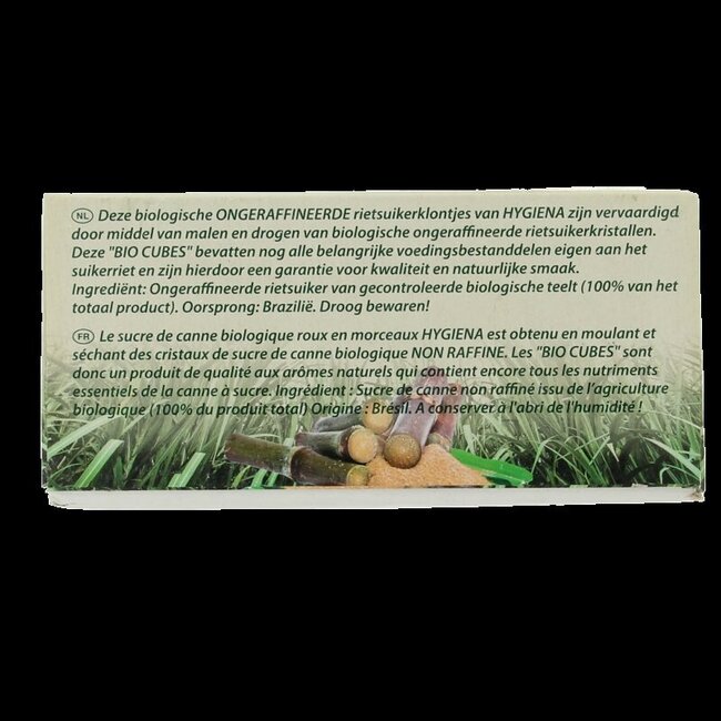 Hygiena Cubes morceaux de sucre de canne bio 500 g