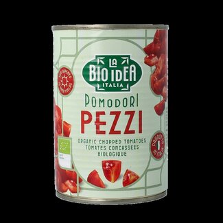 Bioidea Tomatenstukjes in blik bio 400 Gram
