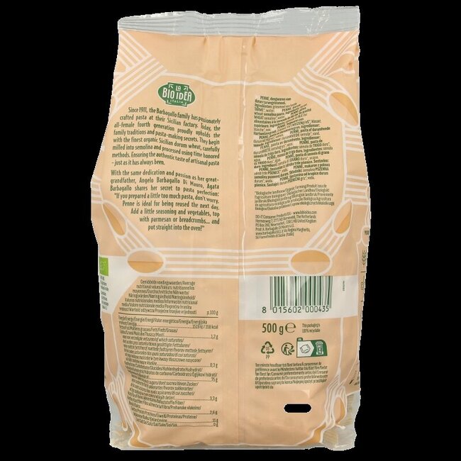 Bioidea Penne blanches bio 500 g
